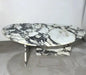 TOSTONE Elegant Natural Calacatta Viola Marble Oval Waterproof Coffee Table
