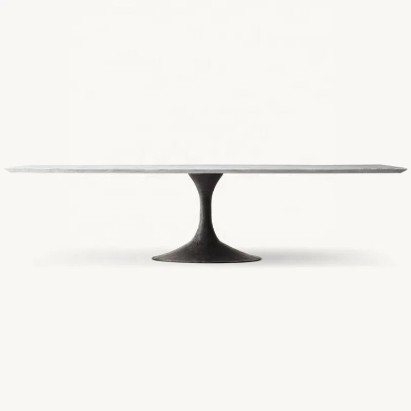 Elegant American Marble Dining Table Set - Customizable for Upscale Homes & Clubs