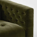 Elegant Mid-Century Modern Green Velvet Sofa - Tufted 81.5 Inch Wood Frame