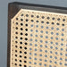 Elegant Solid Oak Wood Leather Rattan Back Dining Chair for Hotel Restaurant