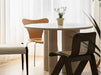 Tostone Cream Travertine Round Dining Table, Modern Minimalist Stone Design for Home