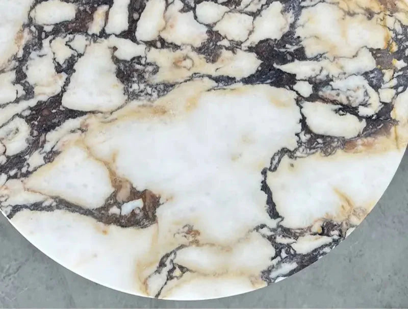 Tostone Calacatta Viola Marble Round Side Table for Living Rooms