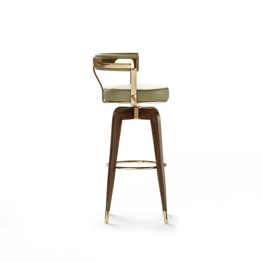 Elegant Faux Leather Mid-Century Modern Counter Height Dining Barstool