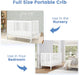 Portable Folding Wood Crib: Secure, Space-Saving, Easy-Fold Nursery Bed for Travel