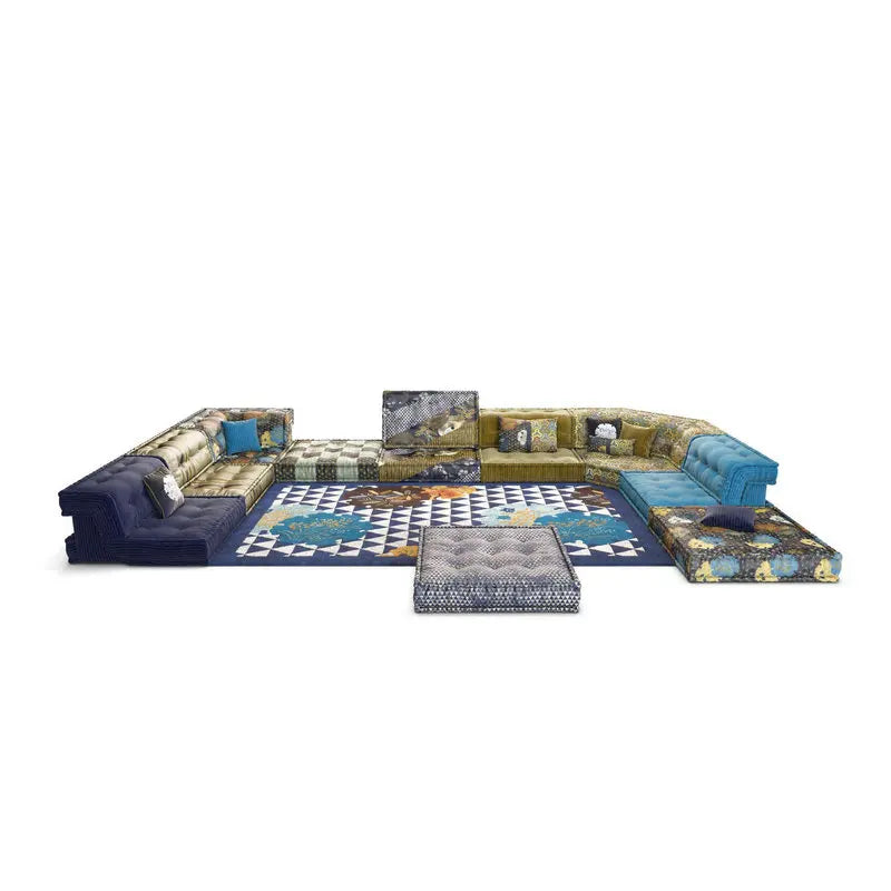 Modern Luxury Modular Velvet Sofa Set for Villa Living
