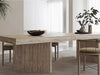 Tostone Modern Travertine Cream Dining Table, Minimalist Design, Natural Stone