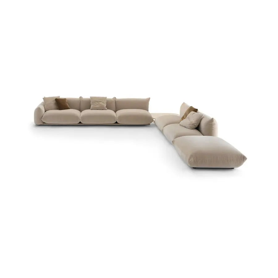Luxurious Boucle Fabric Modular Sectional Living Room Sofa Set
