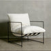 Modern Metal Frame Corduroy Chaise Lounge Chair: Stylish Living Room Seating