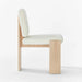 Elegant White Boucle Dining Chair: Solid Oak Wood, Modern Design, Comfy Seating