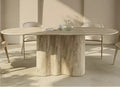 Tostone Irregular Travertine Dining Table: Customizable Minimalist Natural Stone Design