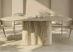 Tostone Irregular Travertine Dining Table: Customizable Minimalist Natural Stone Design