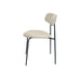 Elegant Ivory Boucle Nordic Style Iron Dining Chair with Modern Design