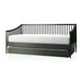 Charming Solid Oak Spindle Daybed with Trundle for Kids & Guest Rooms