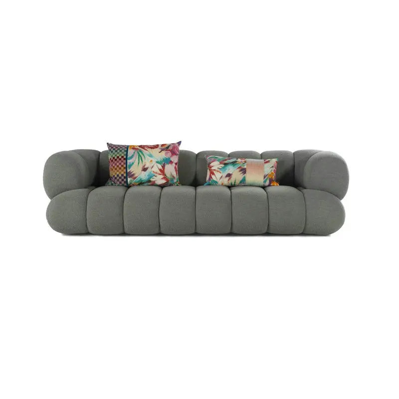 Modern Italian Teddy Fabric Upholstered Luxury Living Room Sofa