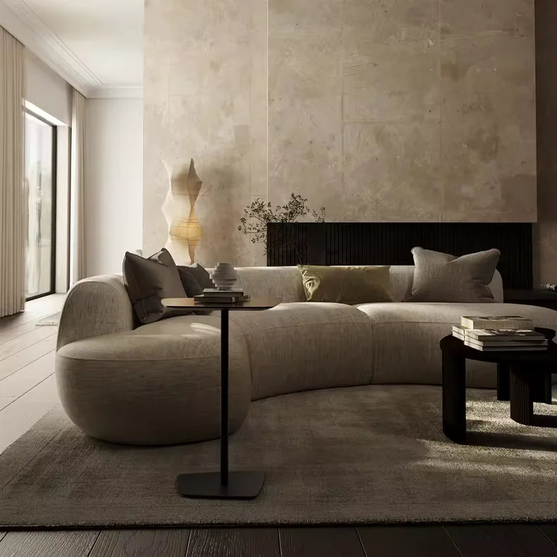 Luxury Cloud Curved Sofa: 3-Seater Modern Fabric Sectional for Ultimate Comfort