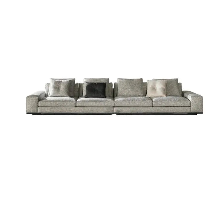 Luxurious Modular Italian Design Leather Corner Sofa Set for Living Room