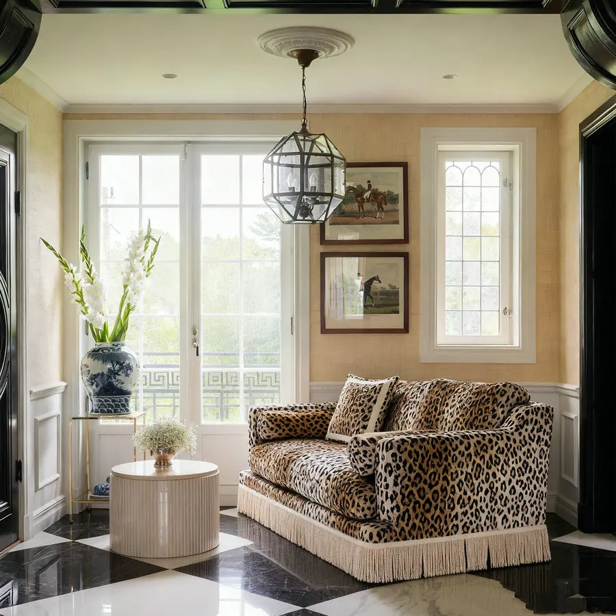 Luxury Velvet 3-Seater Sofa with Elegant Fringe and Tassels for Modern Homes