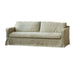 Elegant Wabi-Sabi Tufted Fabric 3-Seater Skirted Slipcover Sofa for Living Room