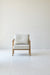 Nordic Japandi Oak Armchair: Elegant Minimalist Wabi-Sabi Leisure Sofa Chair