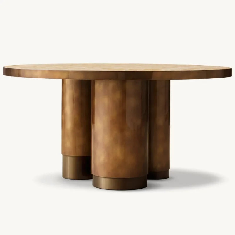 Luxury Round Dining Table for Restaurant, Hotel, Villa - Customizable Furniture