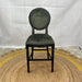 French Classic Solid Oak Louis Velvet Bar Stool Dining Chair