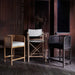 Natural Cane Rattan Counter Stool Oak Frame High Bar Chair for Kitchen Dining