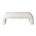 Luxurious Boucle Accent Bench: Arch Design, Wood Frame for Bedroom & Entryway