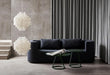 Luxury Velvet 3-Seater Curved Sofa: Elegant Round Living Room Furniture