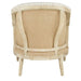 Elegant French Antique Oak Wood Linen Leisure Armchair for Living Room
