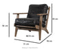 Elegant French Country Solid Oak Leather Recliner Leisure Chair