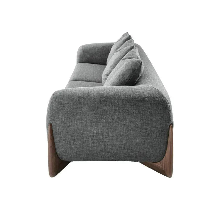 Modern Italian Designer Three-Seater Boucle Fabric Sectional Living Room Sofa