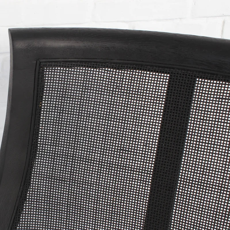 Solid Oak French Style Dining Chair with Rattan Cane Back