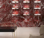Elegant Rosso Lavento Marble Coffee Table - Natural Stone, Waterproof, Modern Design