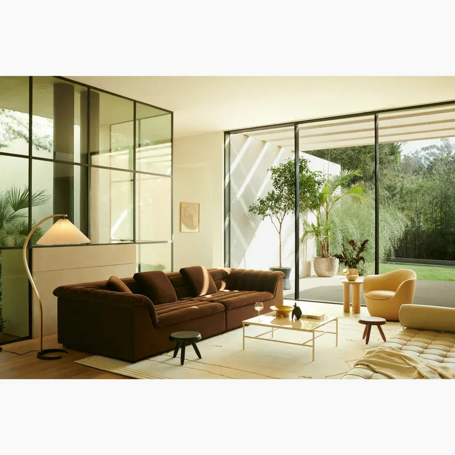Comfy Tufted Extra Deep Seat Cuddle Linen Upholstery Sleeper Sofa Sectional Couch