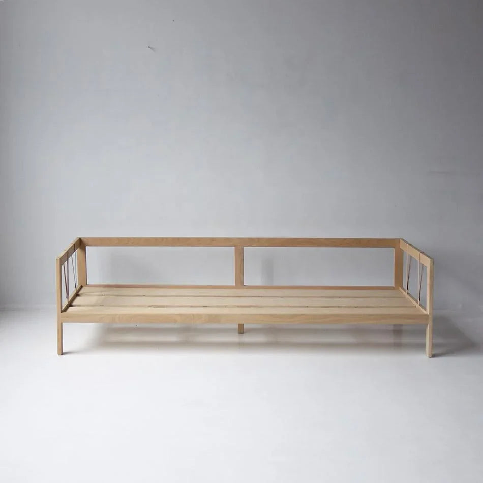 Modern Minimalist White Linen Sofa - Solid Wood Frame Living Room Furniture