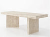 Tostone Minimalist Travertine Cream Dining Table for Contemporary Dining Room Design