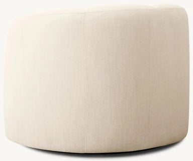 Luxurious Swivel Accent Chair Upholstered Fabric Round Armchair for Modern Homes