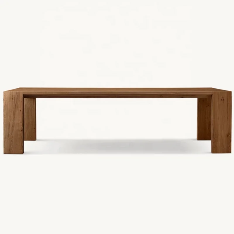 Luxury Solid Wood Extendable Dining Table Set - Custom Size & Color