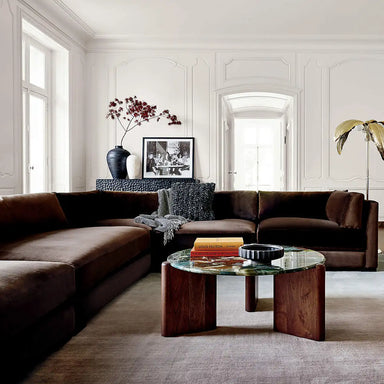 Modern Velvet Corner Sofa Chair - Luxury Living Room Seating Set