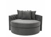 Luxurious Round Velvet Accent Sofa Chair for Living Room Events Weddings