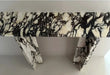 Elegant Hand-Carved Calacatta Viola Marble Console Table for Luxury Living Spaces