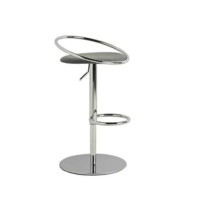Modern Gold Stainless Steel Adjustable Bar Stool with Rotating Lift Seat