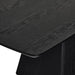 Modern Black Rectangular Dining Table, Oak Wood Top, Durable Industrial Design