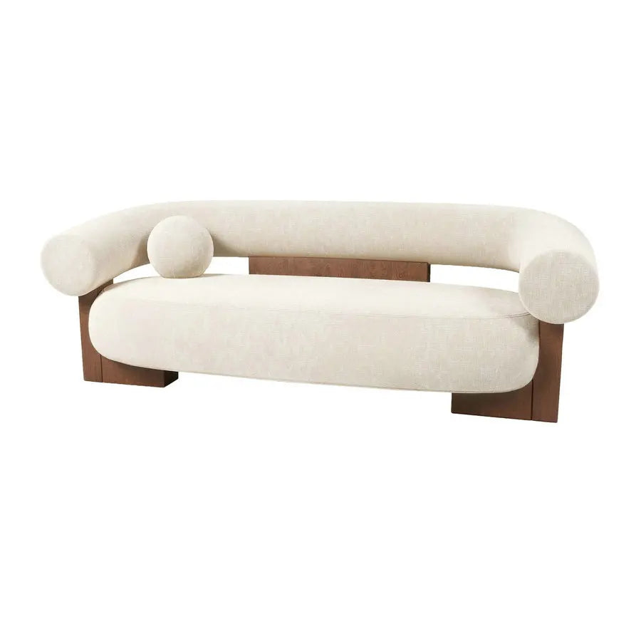 Luxurious Pink Velvet Curved 3-Seater Sofa for Modern Living Spaces