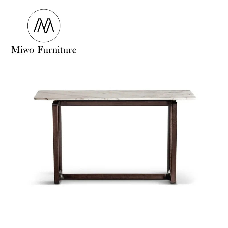 Modern Narrow Wooden Entryway Rectangular Italian Style Console Table