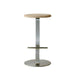 Modern Wooden Bar Stool with Leather Seat, High Counter Chair