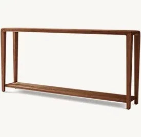 Elegant Solid Wood Console Entryway Table with Storage for Modern Living Rooms