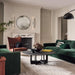 Luxurious 100-inch Green Velvet Sofa Modern Minimalist Living Room Couch