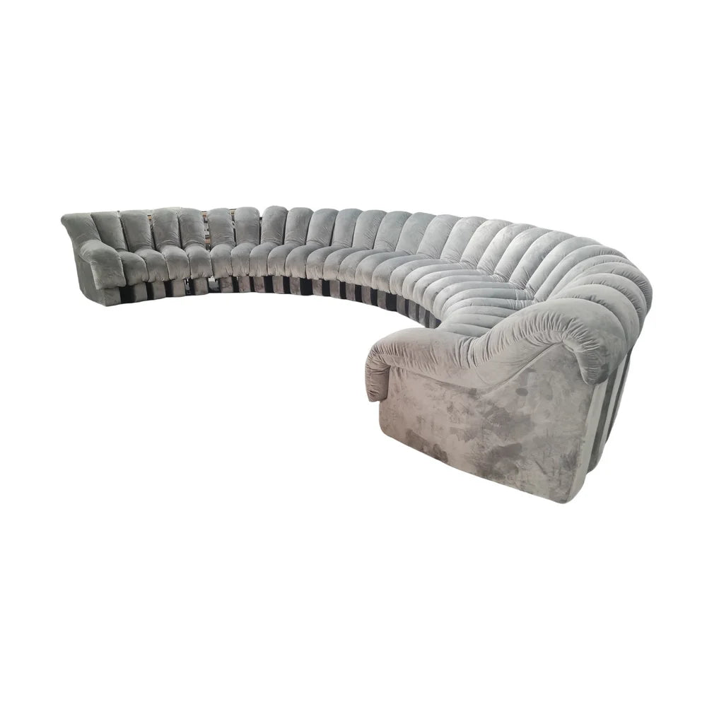 Italian Luxury Modular Snake Sectional Sofa Set for Modern Living Rooms