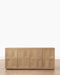 Elegant Hand-Carved Oak Floral Buffet Console Cabinet for Luxury Living Rooms